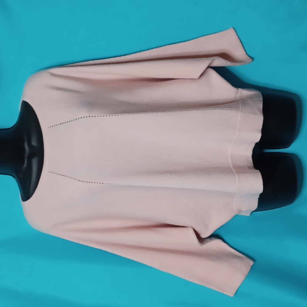 Faith & Zoe Pink Sweater With Dolman Sleeve. Size XL